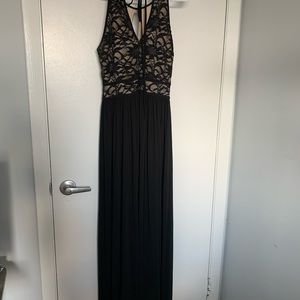 Classy, black, halter top ball gown